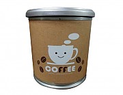 다용도보관통 COFFEE 인쇄형(((소/나무뚜껑)))Φ350 x 310h